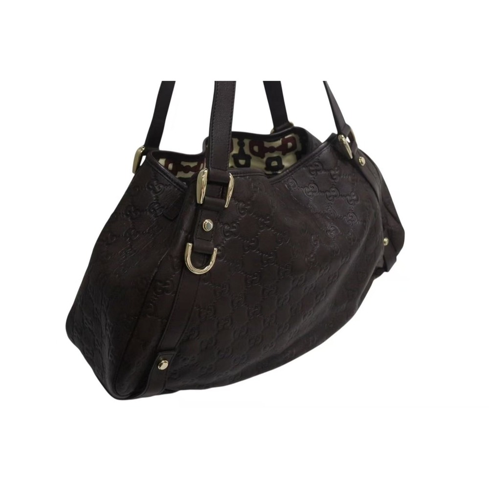 Gucci ssima GG Leather Tote Abbey Brown Bag - Picture 4 of 9